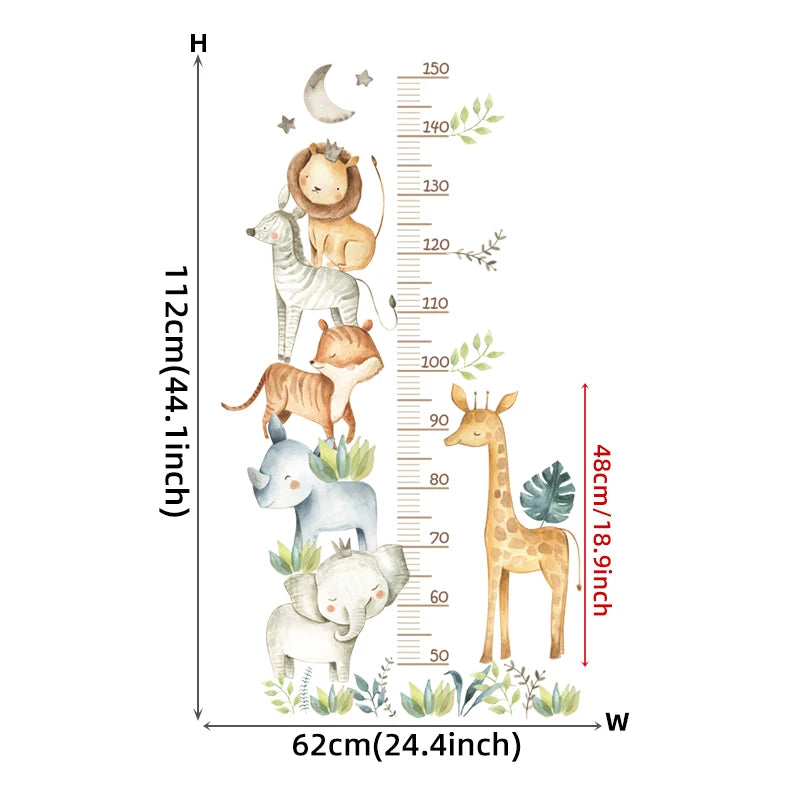 Safari Animals Growth Chart