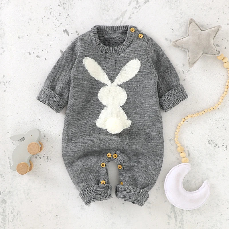 Easter Bunny Knitted Baby Rompers