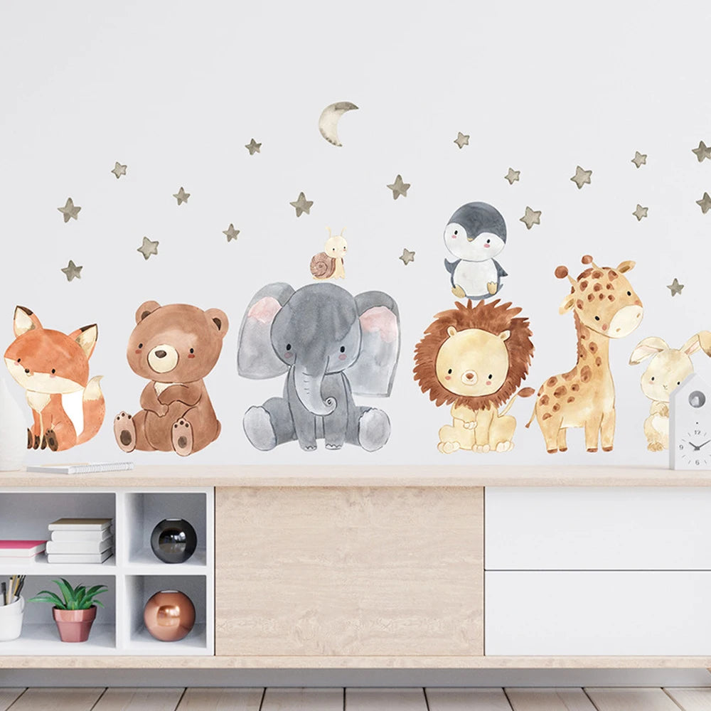 Cute African Animals Wall Stickers