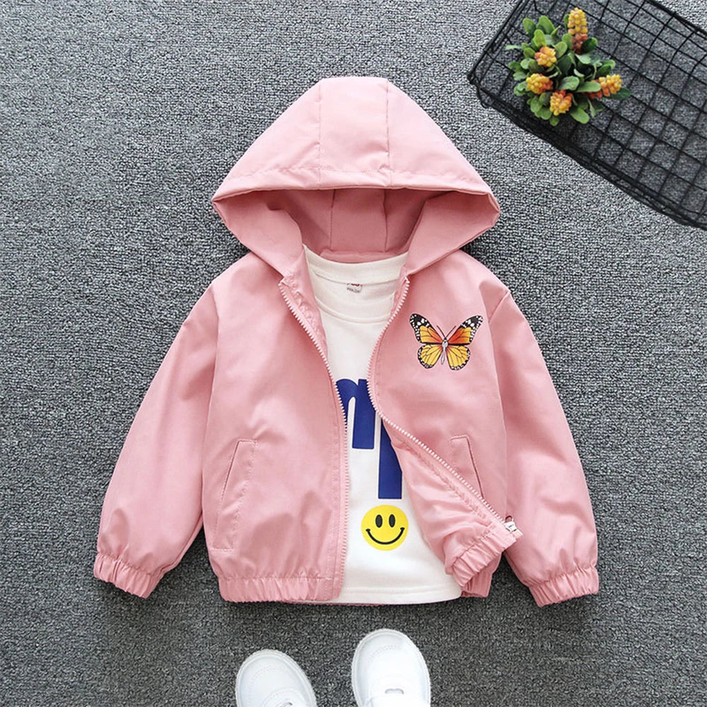 Butterfly Sequin Lightweight Hooded Jacket