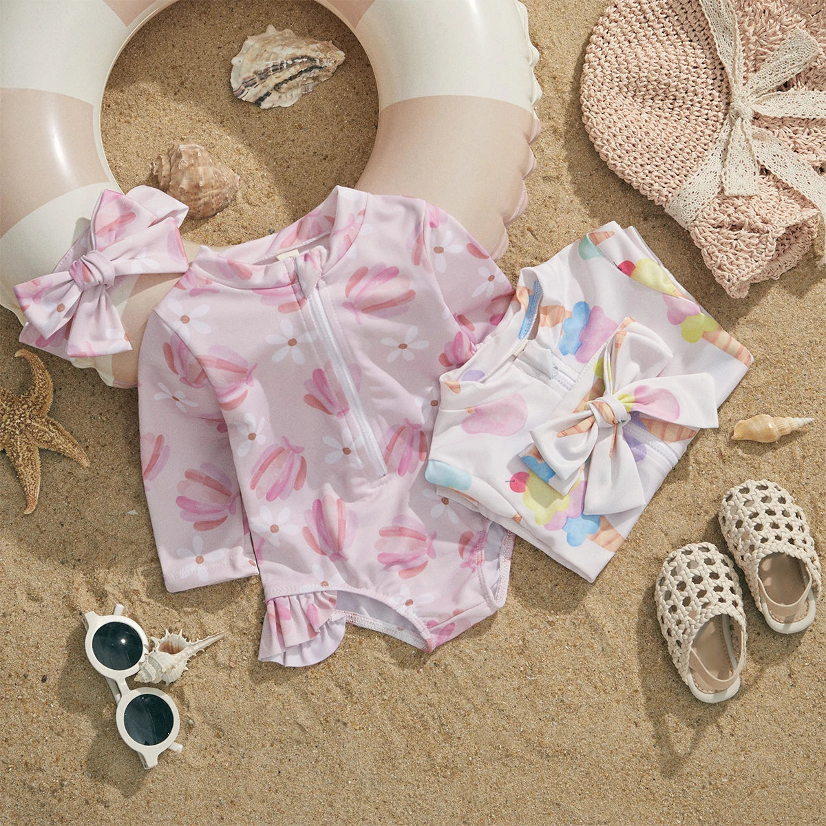 Baby Girls Swimwear & Headband