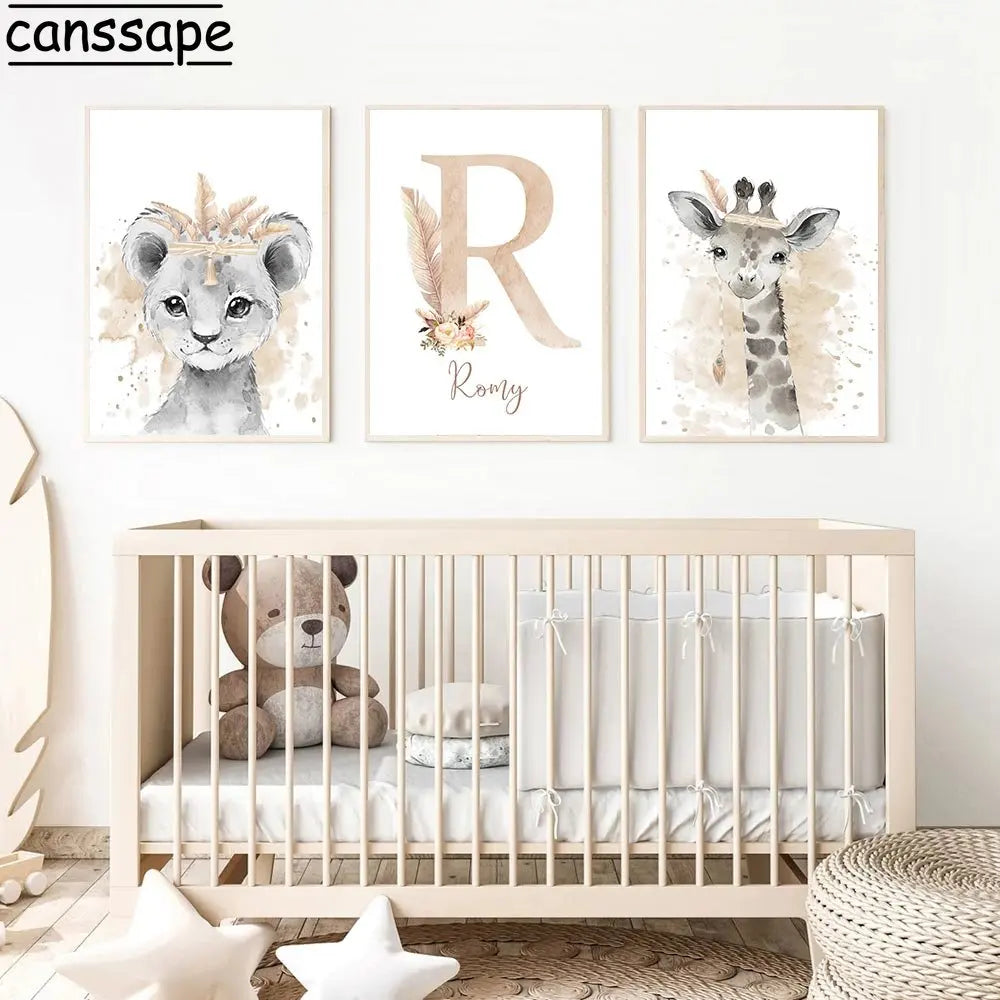 Safari Prints with Custom Name