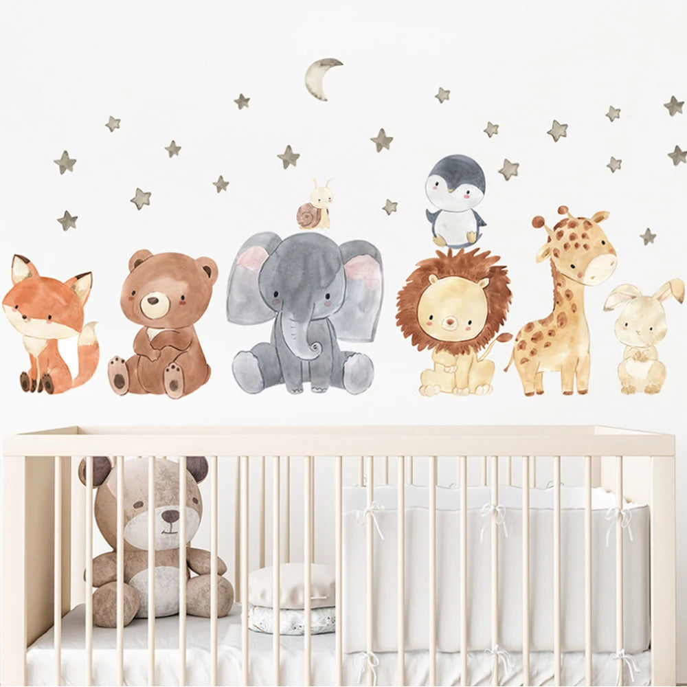 Cute African Animals Wall Stickers