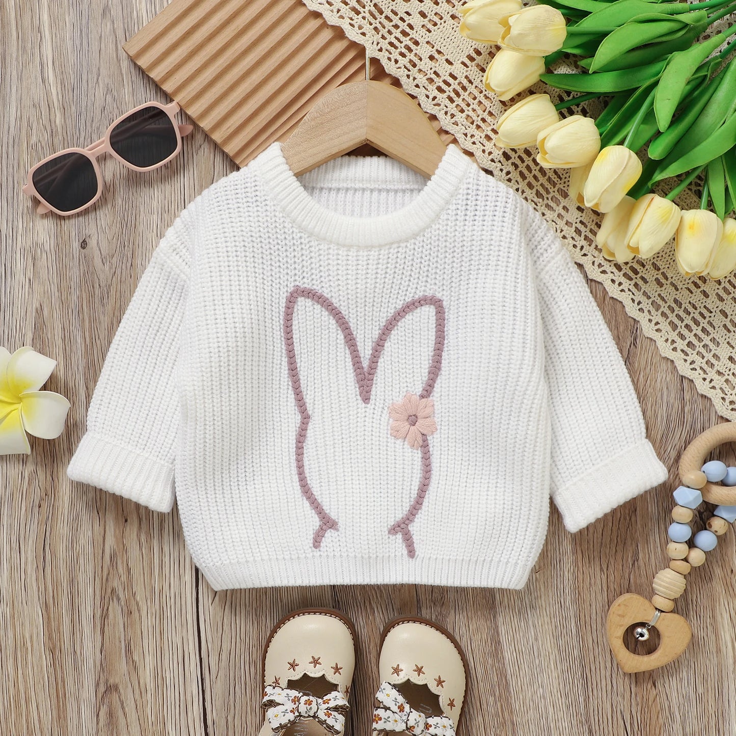 Knitted Bunny Sweatshirt