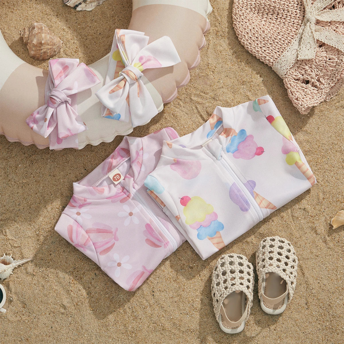 Baby Girls Swimwear & Headband