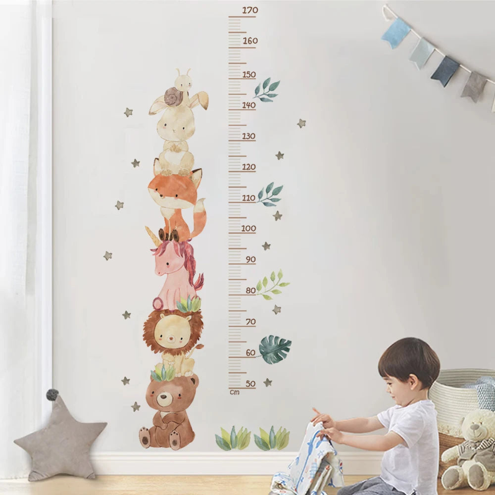 Height Measuring Wall Stickers - Nordic Animal