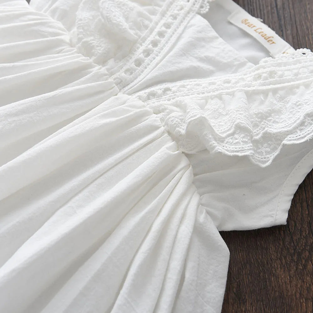 Girls White Summer Dress