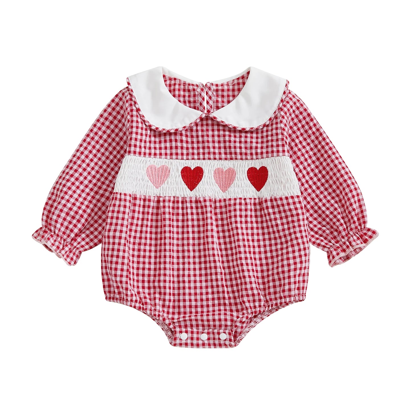 Plaid Heart Romper