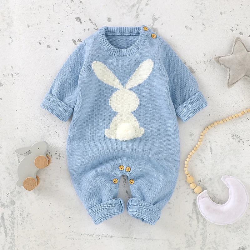 Easter Bunny Knitted Baby Rompers