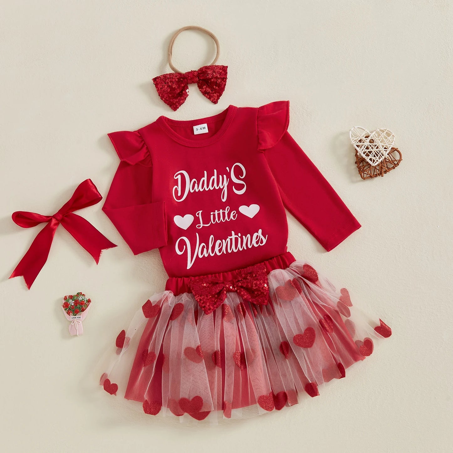 Daddys Little Valentine Outfit