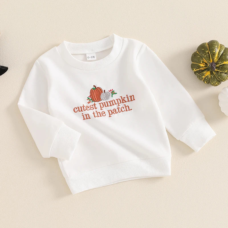 White Cutest Pumpkin in The Patch Sweatshirt