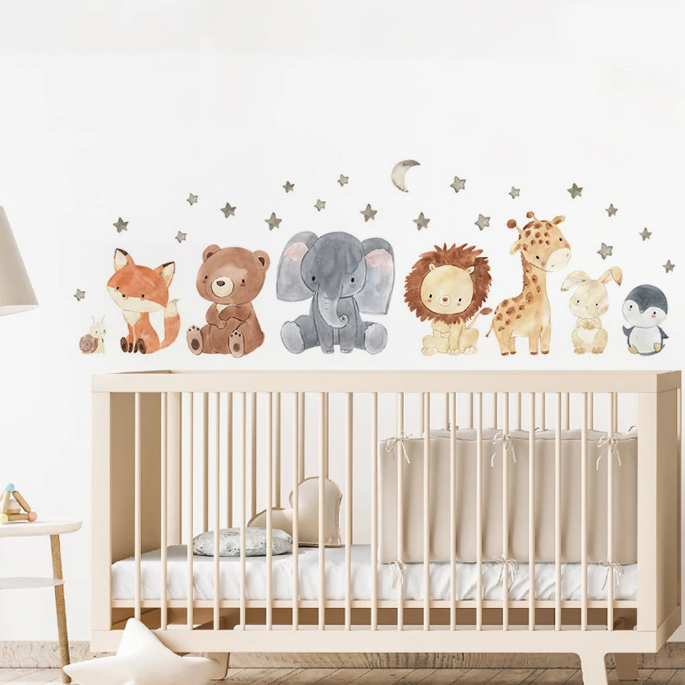 Cute African Animals Wall Stickers