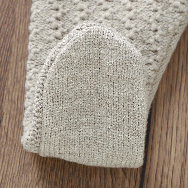 Beige Knitted All in One with Matching Hat