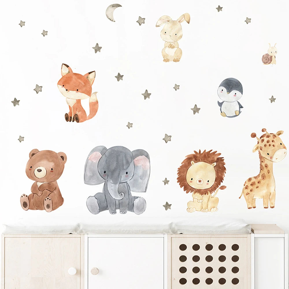 Cute African Animals Wall Stickers