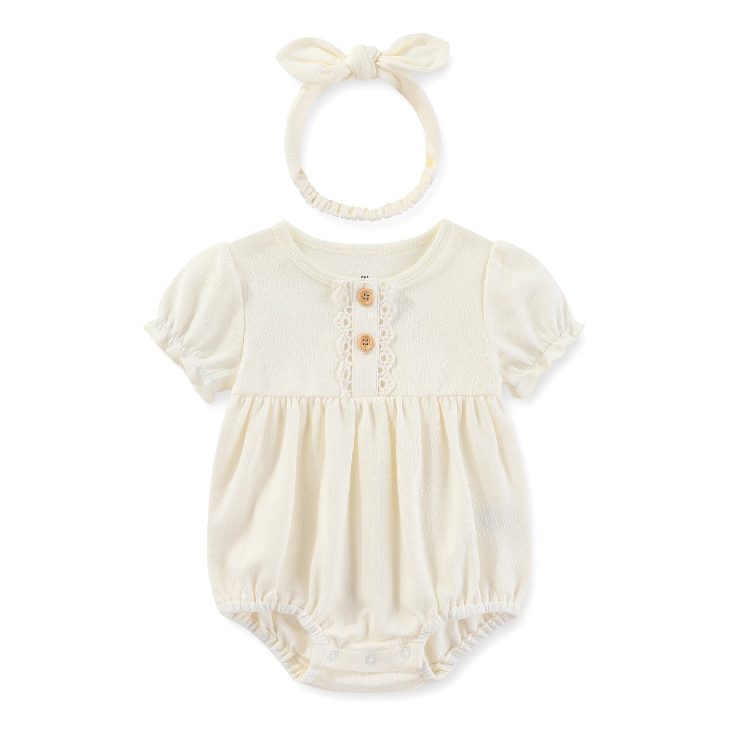 Baby Girl Cotton Bodysuit & Headband Set