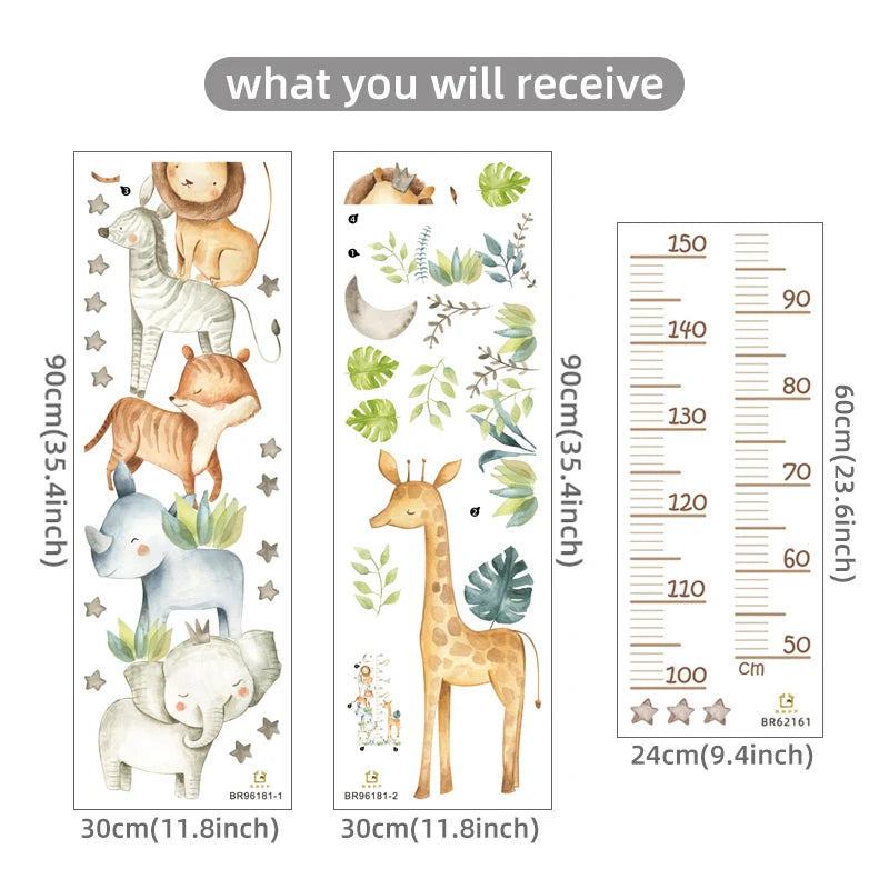 Safari Animals Growth Chart