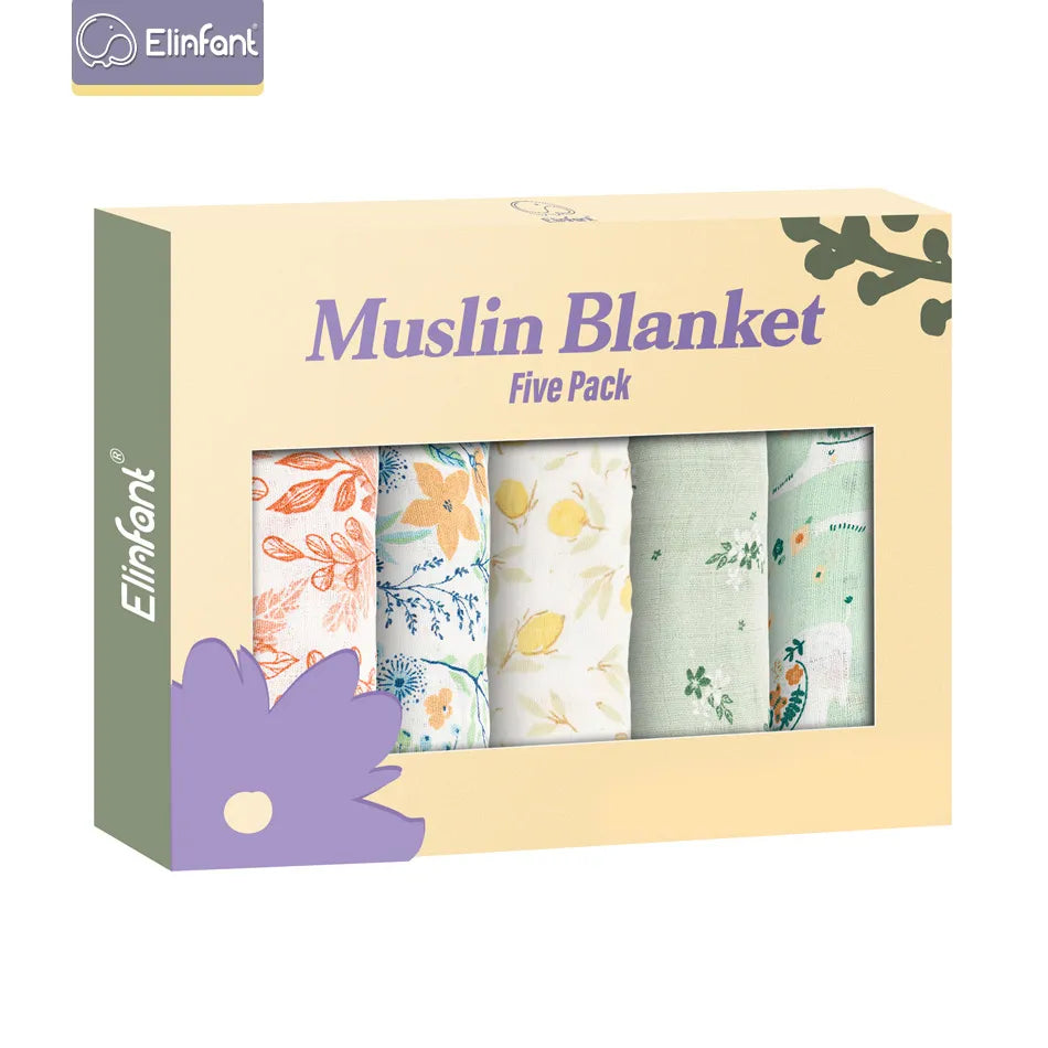 Muslin Cloths Pack of 5 - More Styles Available