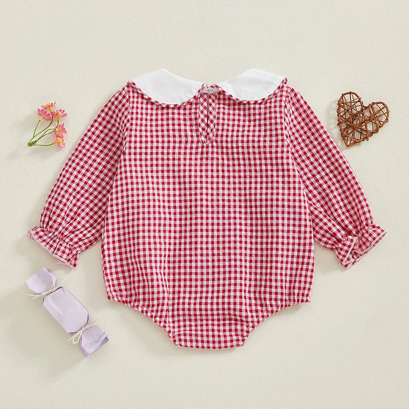 Plaid Heart Romper