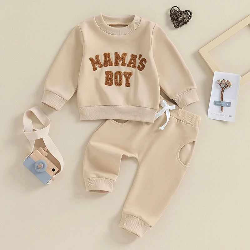 Mamas Boy Crewneck Sweatshirt & Pants Set