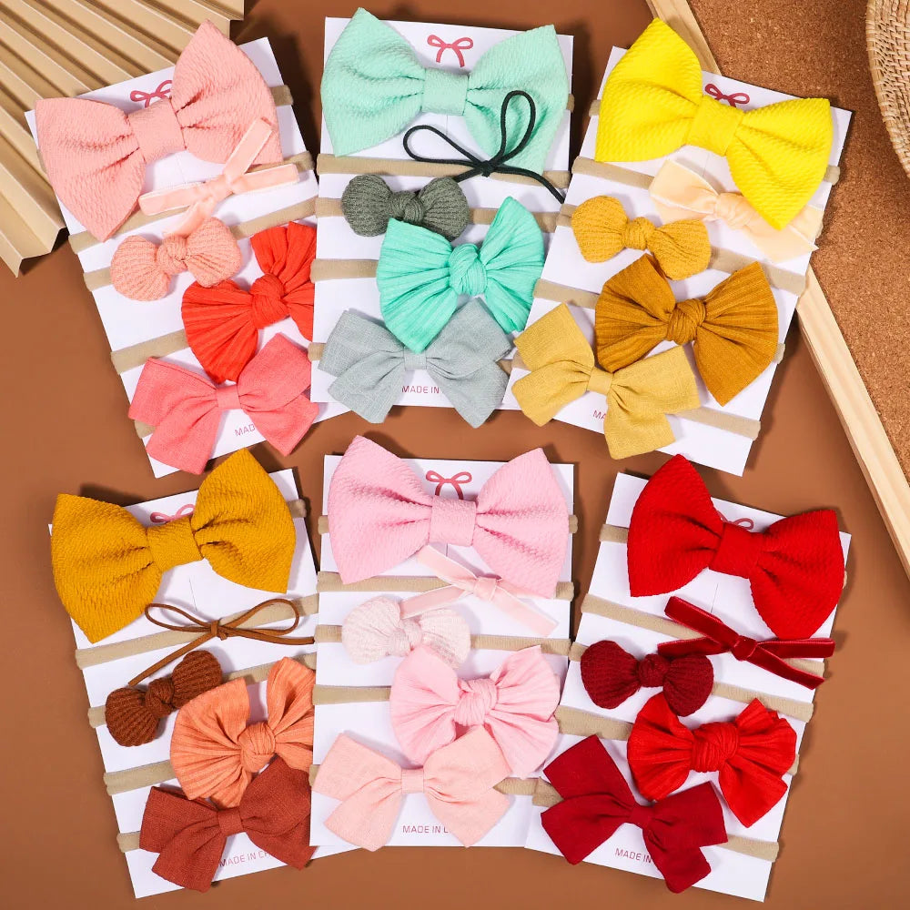 Baby Bow Headband Sets - More Colours Available