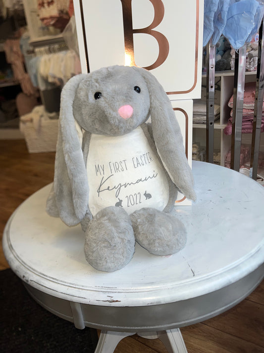 Large Grey My First Easter Keepsake Bunny