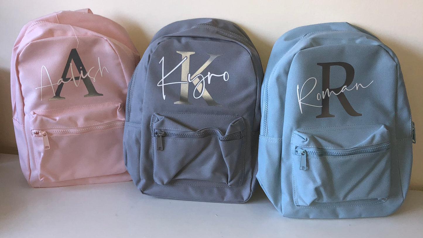 Light Blue Mini Backpack - Signature Style