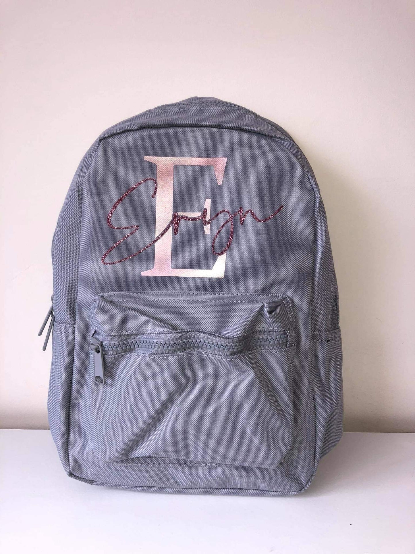 Grey & Rose Gold Mini Backpack - Signature Style