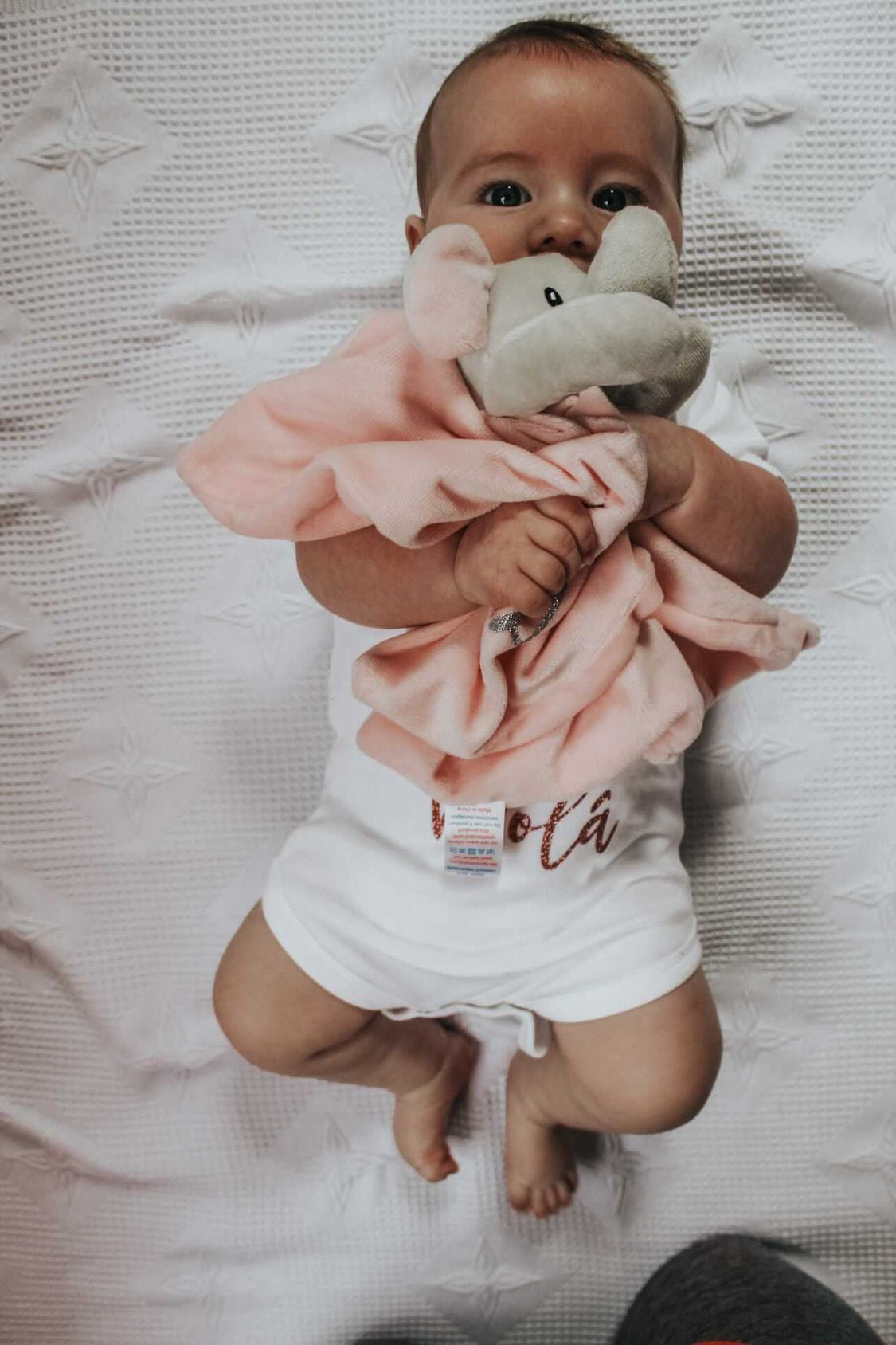 Rose Gold Elephant Baby Bodysuit