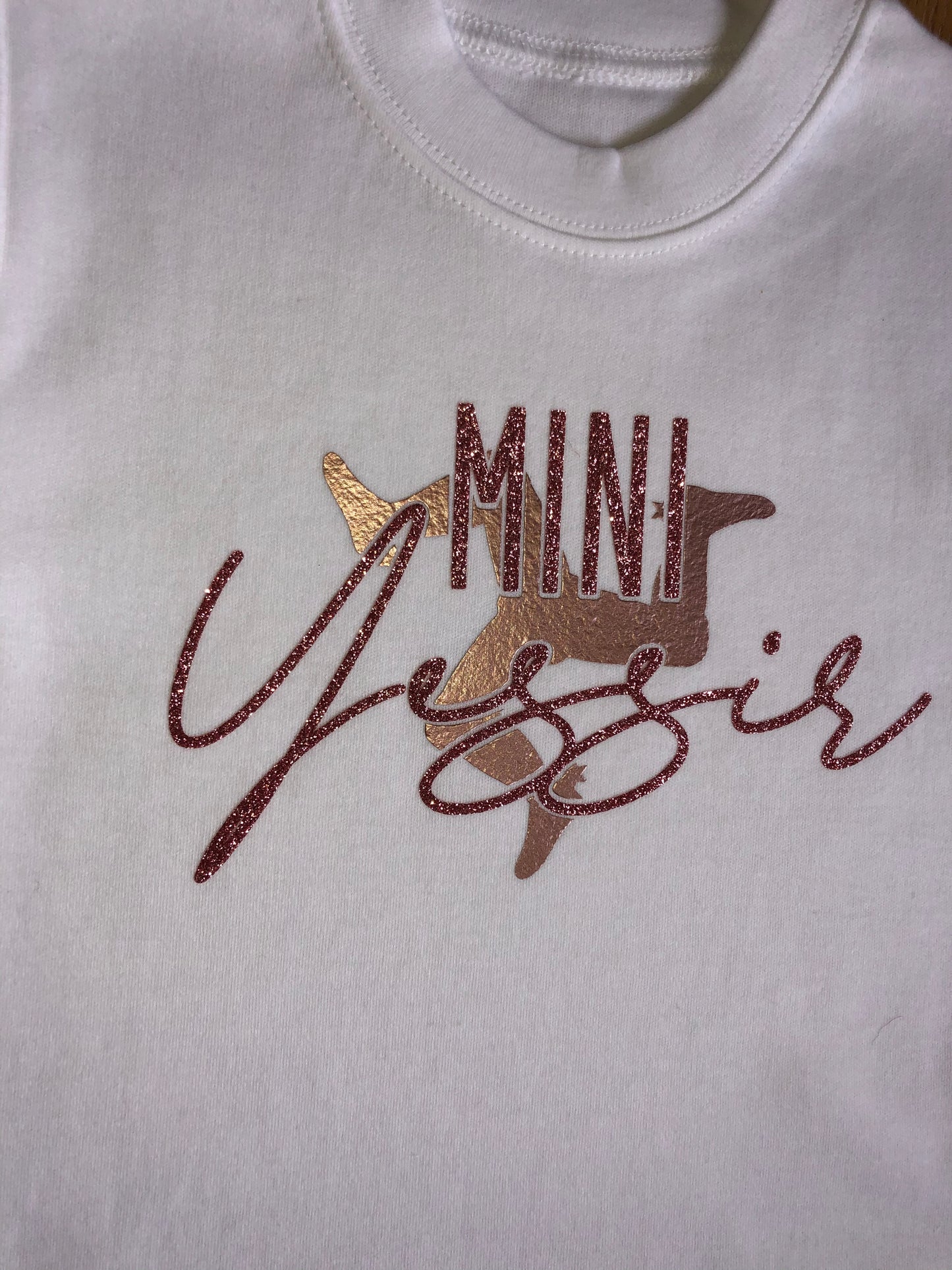 Mini Yessir Tshirt / Baby Bodysuit - Rose Gold