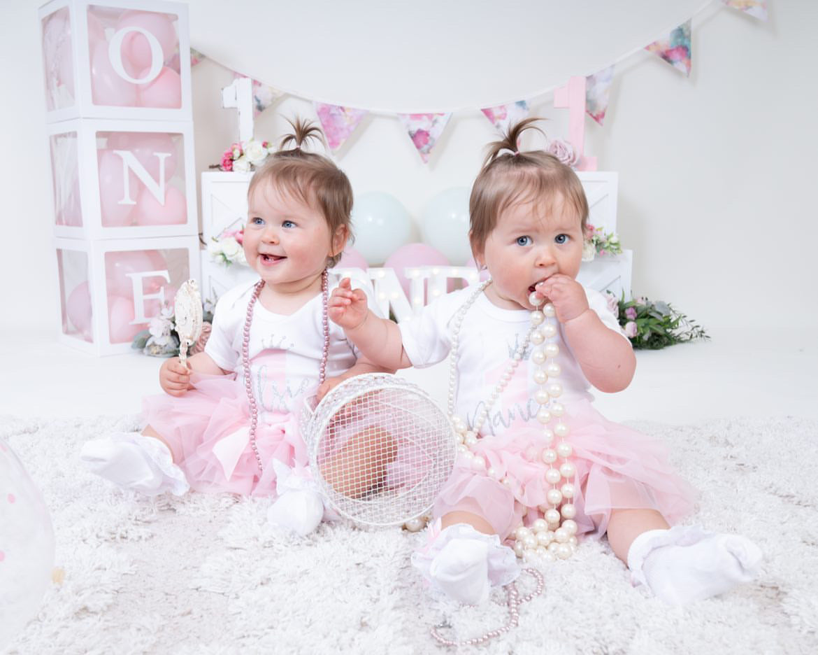 Baby Pink Number and Crown Birthday Set