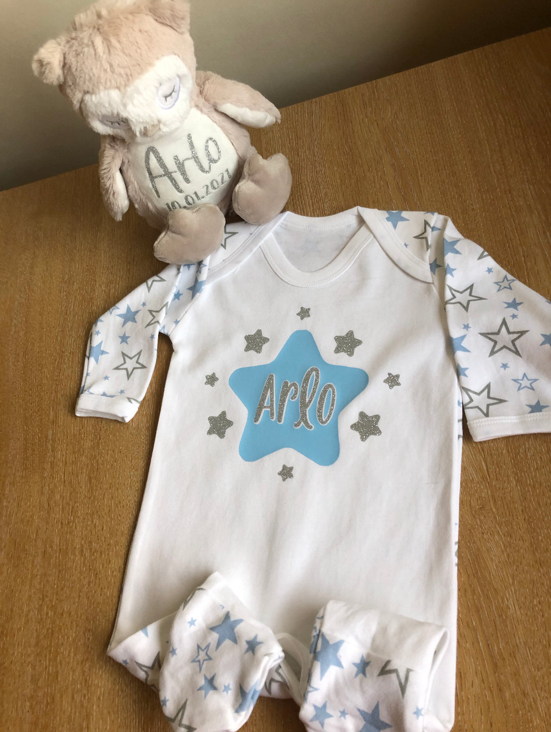 Blue Star Baby Sleepsuit