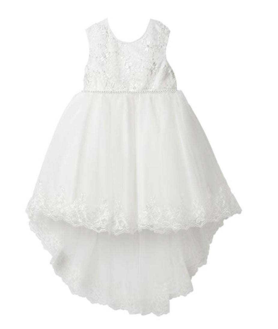 “Khloe” Baby Dress - White / Ivory / Blush