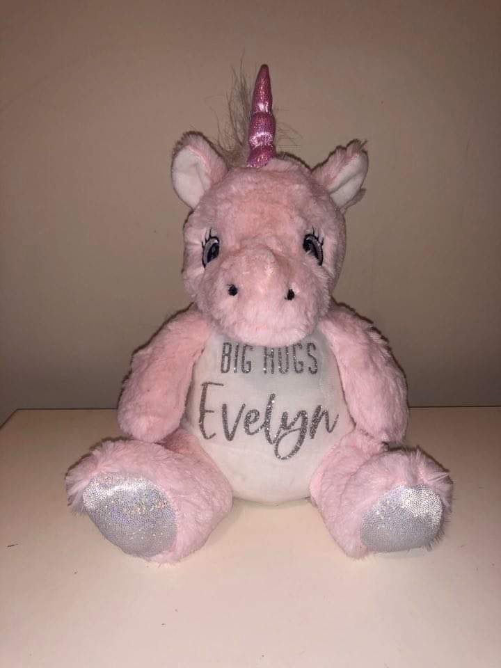 Pink Unicorn Soft Toy