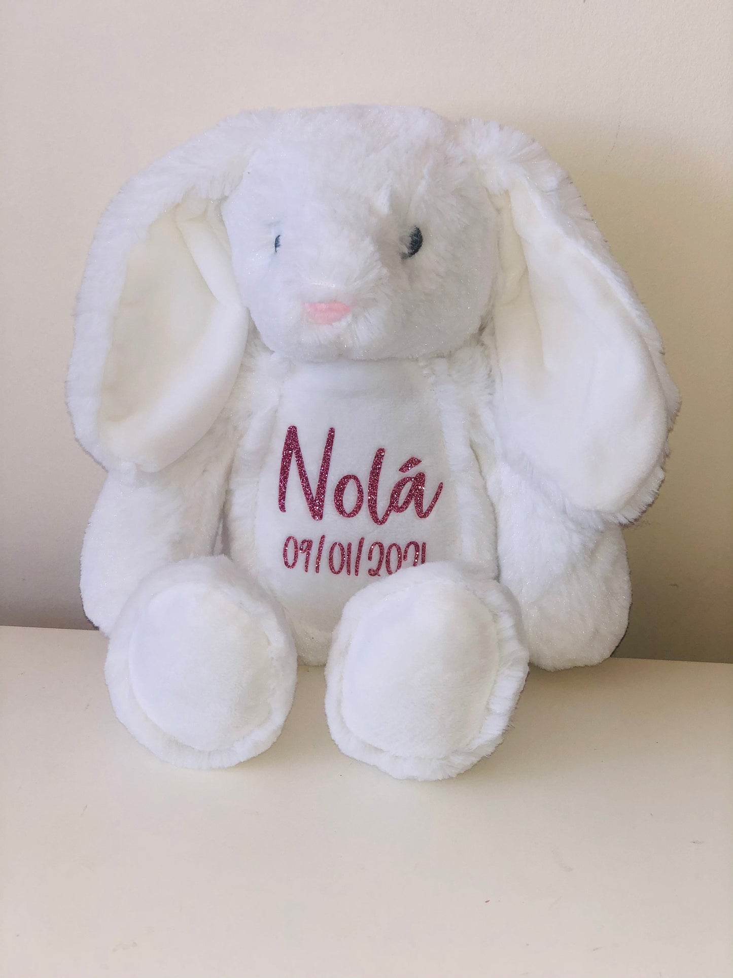 Personalised White Bunny Soft Toy